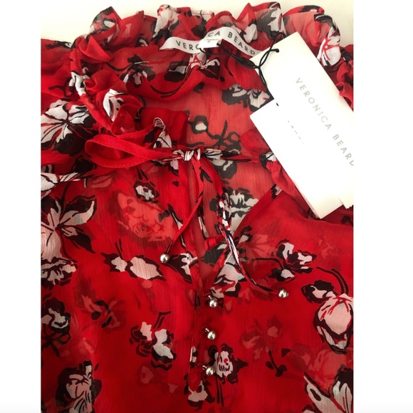 VERONICA BEARD Alena Ruched Floral Dress - Picture 9 of 10